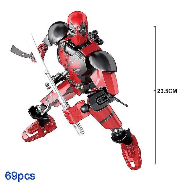 24 cm leksaksbyggsten Superhjälte Spider Man American Captain Brick Action Figur Montering Stor docka Modell Barn KSZ328-4