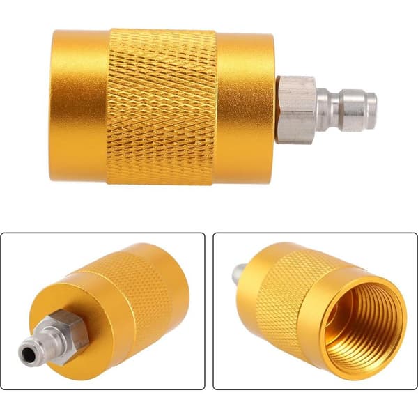 PCP-påfyldningsstationsventil opladningsadapter til 8 mm han-/hunforbindelse til DIN 200 og 300 bar ventiler, 1 med 8 mm hanfitting