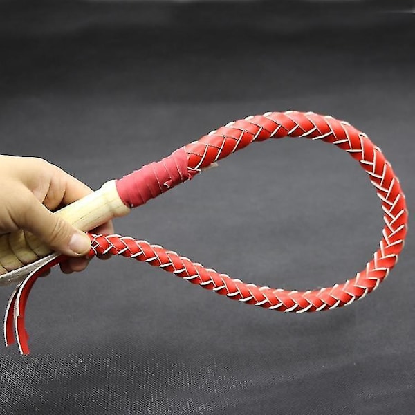 Liukumaton nahkainen puukahva, ratsastuspiiskat, kilparatsastusvarusteet 80cm Wooden Red