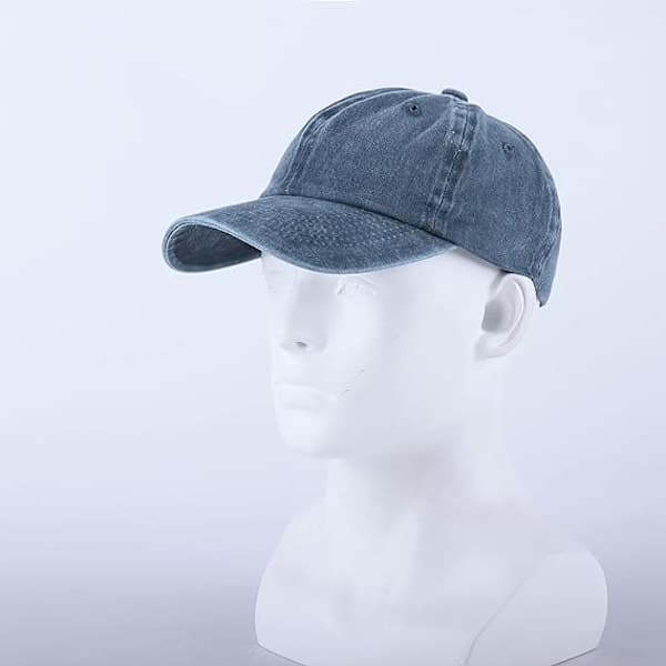 Unisex Baseball Cap Bomuld Passer Mænd Kvinder Vasket Denim Justerbar Far Hat