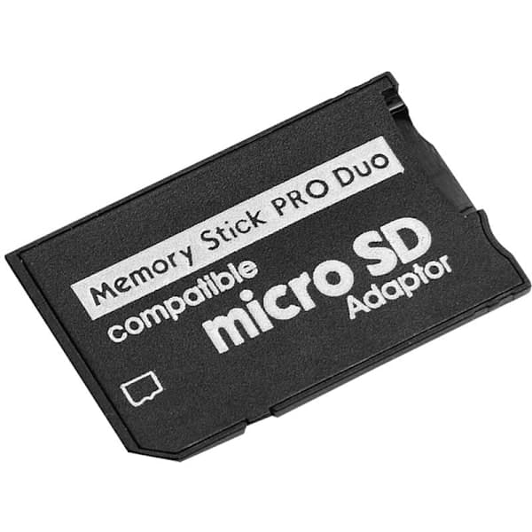 Sovitin, -SD/-SDHC TF-kortti Memory Stick Pro Duo -kortiksi PSP-korttisovittimeen