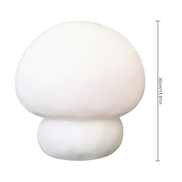 NYHET! Søt sopp-pute i mykt plusj - Koselig sopp-pute for klemmekos white 30cm