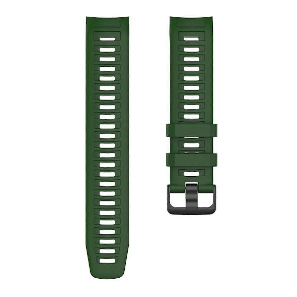 Silikon Klokkereim for Garmin Instinct Tactical/Instinct Tide/Instinct 2/Instinct Armbånd med Svart Spenne Army Green