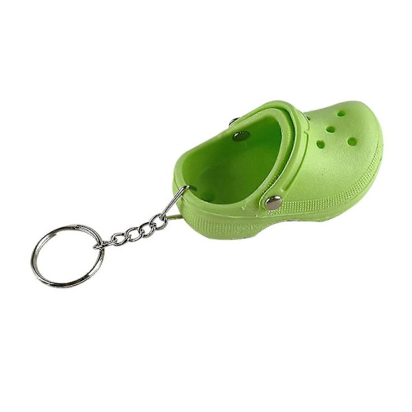 Mini Crocs Sandalkæde Charm Nøglering Nøgleholder Nyhed Nøglering Gave Green