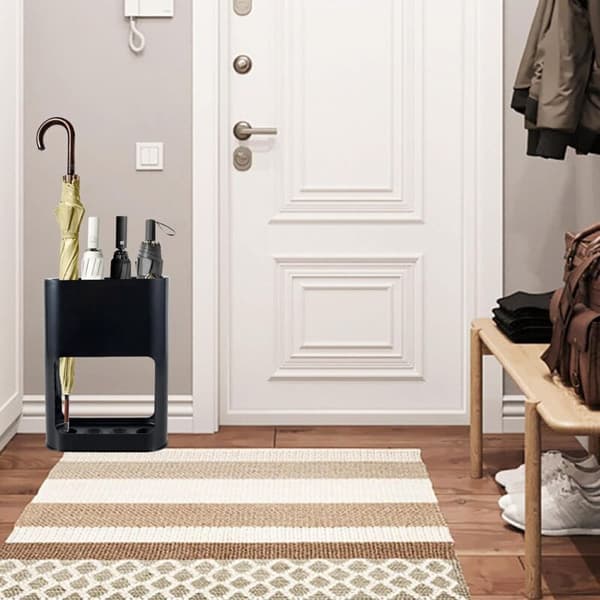 Sateenvarjoteline, irrotettava tippa-alusta, design-sateenvarjoteline (musta)
