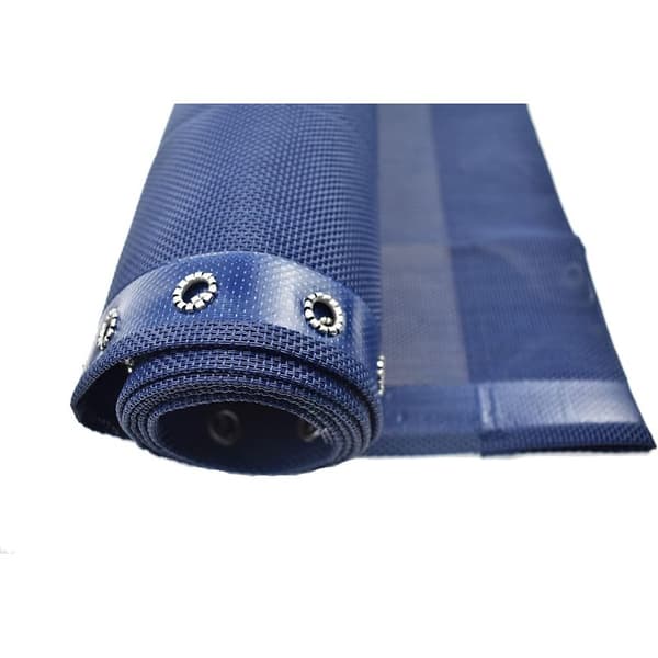 Udskiftningsbetræk 160 x 43 cm + udskiftningssnore til Zero Gravity stol / liggestol / havestol - Reparationssæt - Blå