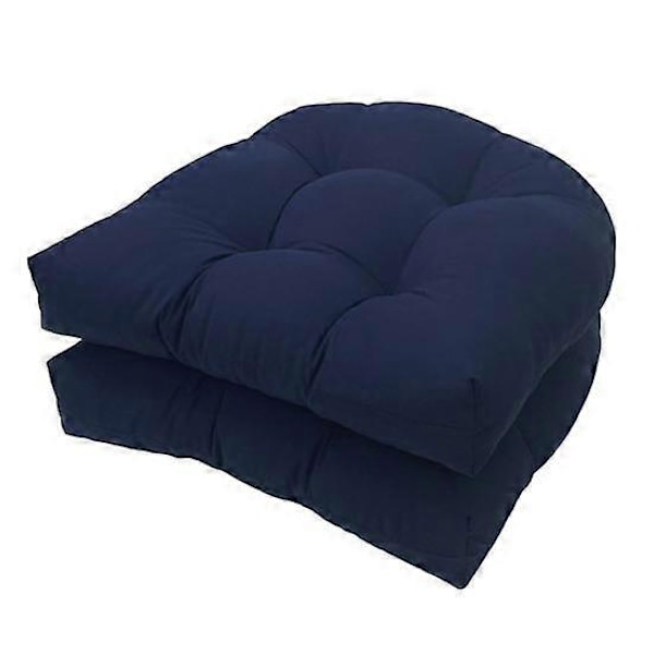 2 st Utekuddar Vattentäta U-formade Överfyllda Sittdynor Tjock Bomullsfyllning Lätt att Rengöra Uteplatskudde för Vardagsrum navy blue