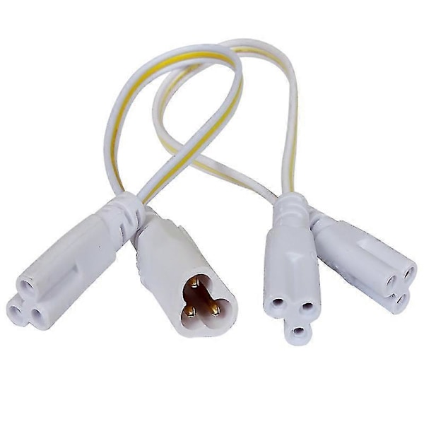 (2-pak 3-ben M/f) T5 T8 LED Lampe Tilslutningsledning Loftslamper Dagslys LED Integreret Rørkabel Sammenkoblelige Ledninger Til LED Rør Lampeholder