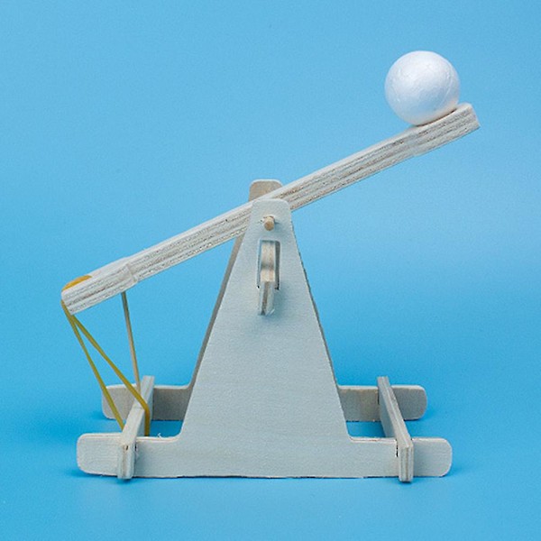Farfi Barnens Vetenskapliga Experiment DIY Slunga Leksaksmodell Trä Katapult Kit