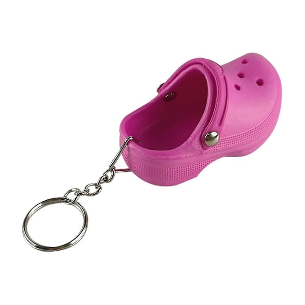 Mini Crocs Sandalknyckekedja Nyckelring Nyckelhållare Nyckelring Present Rose red