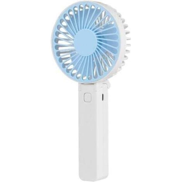 Mini genopladelig, foldbar og bærbar lommeventilator med bælteclips til rejser, kontor, hjem, soveværelse, blå