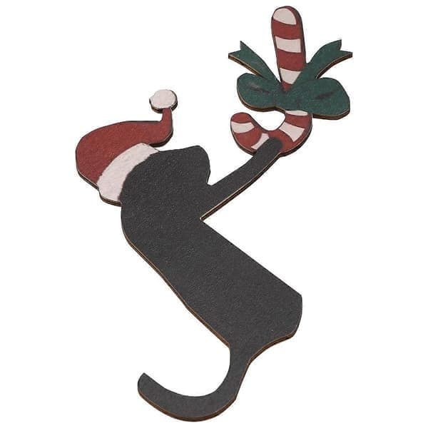 Jul dörrhörnsskylt Trä katt dörrtoppare dekor, Trä dörrkarm prydnad kattstaty konstfi