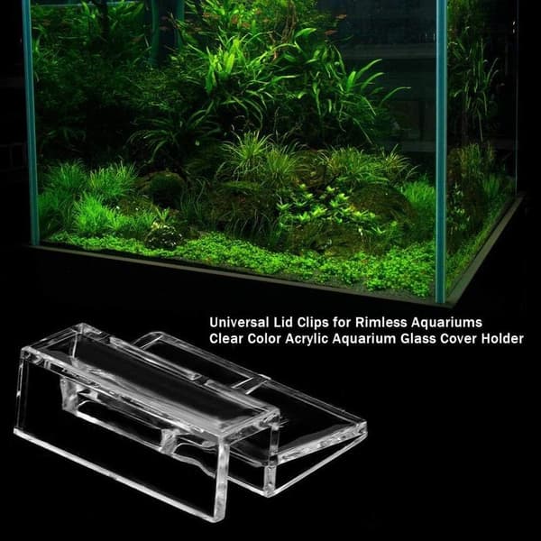 Akryl Akvariestøtte, Akvarielågclips, Klar Akvariestøtte, til Akvarium, Akvarielågclips, 6mm 6 STK