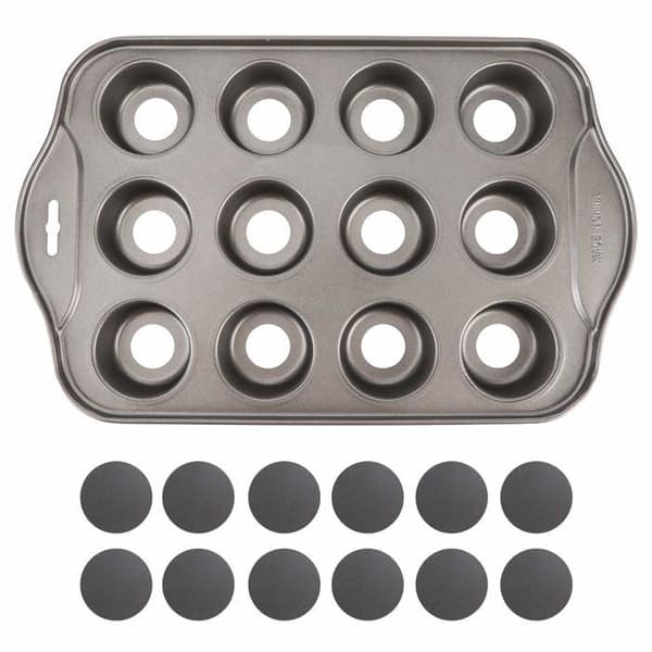 Mini rund kakeform - Ostekakebakesett for terter, muffins og bakverk