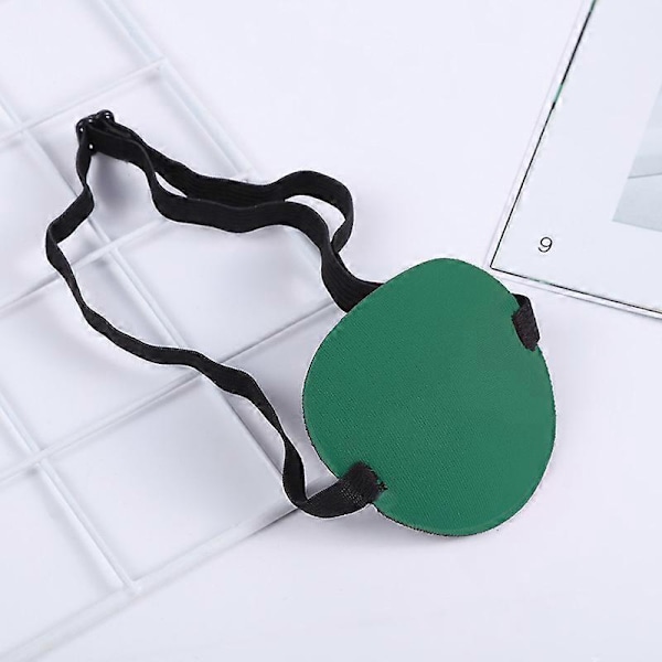 2-pack Ögonlapp Mjuk Justerbar Amblyopi Skelögonslapp För Vänster Eller Höger Öga Child Size Green