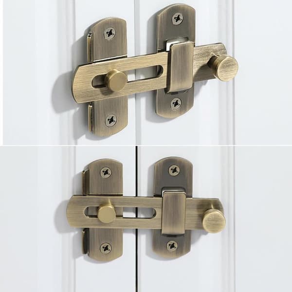 Vippelås - 1 Stykke - Bronze Rustfrit Stål - Robust Lukning til Døre og Vinduer - Indendørs