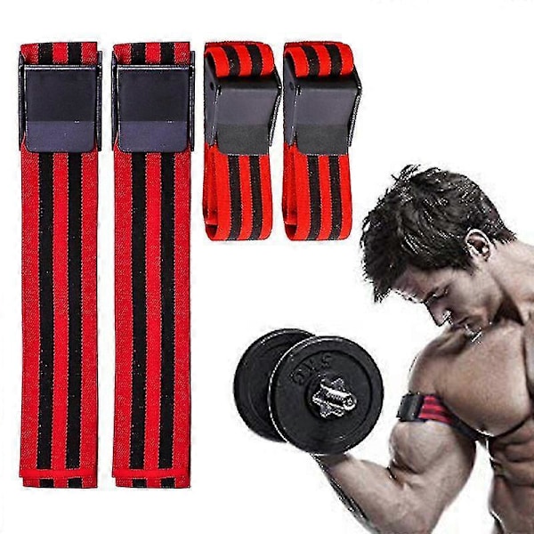Okklusjonstreningsbånd Blodstrømsbegrensningsbånd Bicepsmuskeltreningsstropperf-s_L03 Red