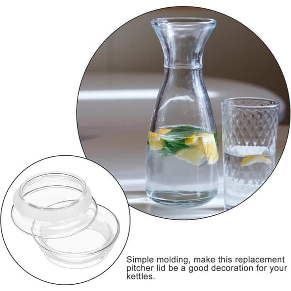 Kandelåg - Sæt med 2 - Glas og Silikone - Lækagesikker - Til Karaffel og Kedel - 8,80 cm