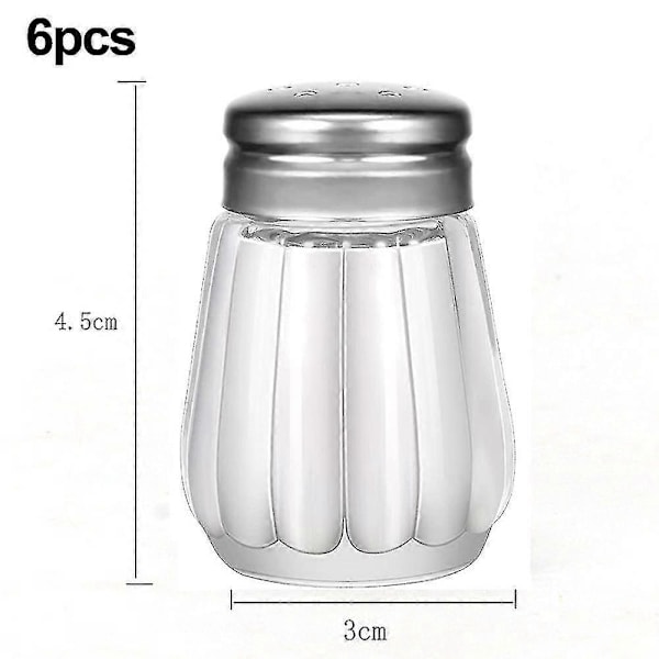 Mini Salt- og Peberbøsser, 15 ml / 1/2 Oz Glas Cube Krop Restaurant Salt- og Peberbøsser shape2