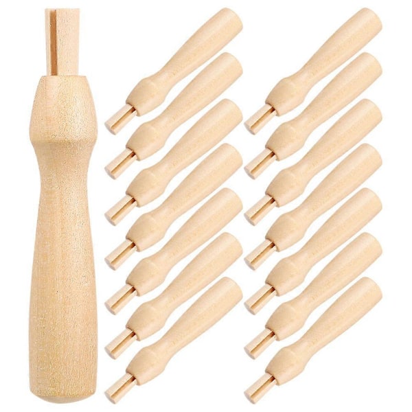 16 st Ullfiltning Nålar Handtag Ersättningshandtag Trähandtag Filtning Hantverksmaterial