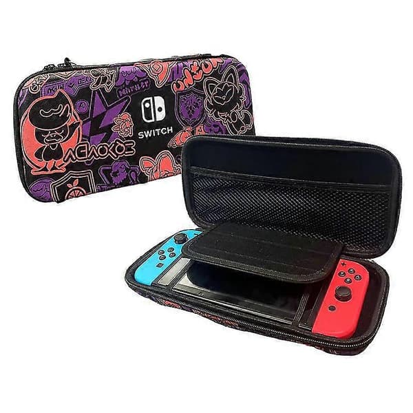 Opbevaringstaske med Scarlet og Violet tema til Nintendo Switch/lite, beskyttende hårdt cover etui til Nintendo Switch Oled tilbehør