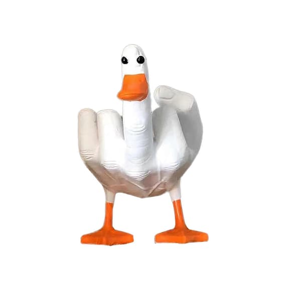 Morsom Liten And Resin Telefonholder Figur Ornament Dekor White