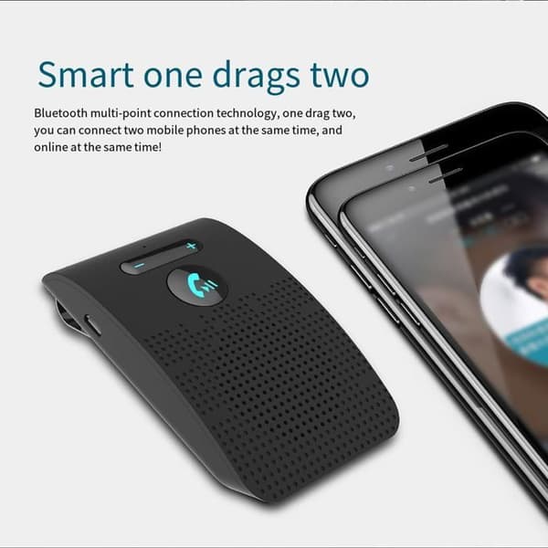 Bluetooth Håndfrit Sæt - 1 Enhed - ABS - Dobbelt Telefon - Bil