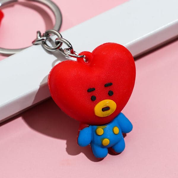 BTS BT21 Bærbar Bil Taske Dukke Pendul Nøglering - spot salg KOYA