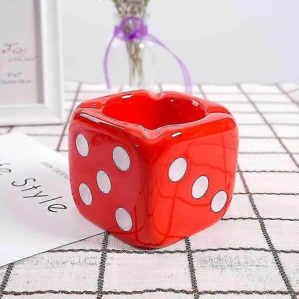 Askkopp Europeisk Ins Tärning Söt Kreativ Tärning Keramisk Askkopp Green