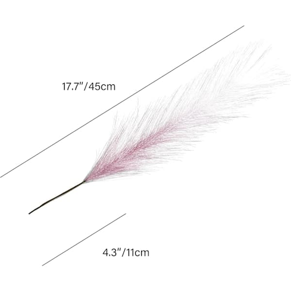 20 st Gradient Rosa Siden Pampasgräs Konstgjorda Falska Blommor för Mors Dag Påsk Hem Kök Bröllopsdekoration Blomsterkonst (Vas Ingår Ej)