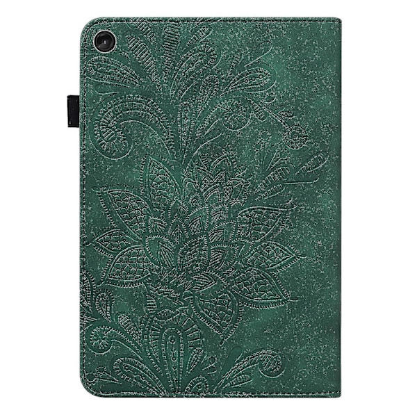 För Lenovo Tab M10 (Gen 3) TB-328FU/TB-328XU Präglat Tablet Ställ Plånboksfodral PU Läder Omslag Green, Green Style D Lenovo Tab M10 (Gen 3)