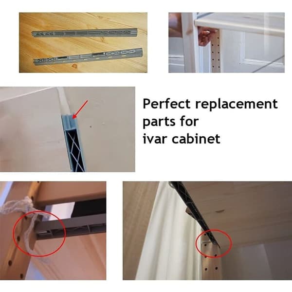 Pakke med 12 cylindriske stifter, 6 x 40 mm, lavet af 304 rustfrit stål til hylder