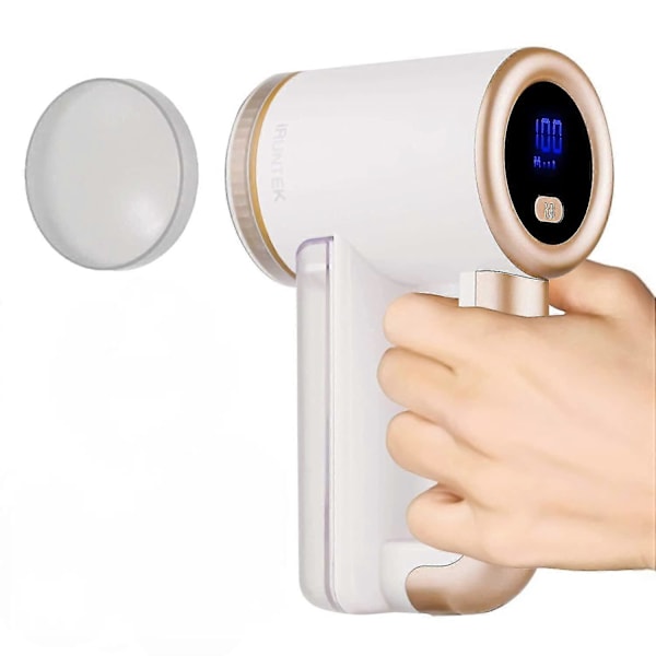 Elektrisk Fussel Fjerner, Genopladelig Stofshaver Med LED Display & Stor Affaldsboks Til Fjernelse Af Fnuller Fra Tøj White gold B