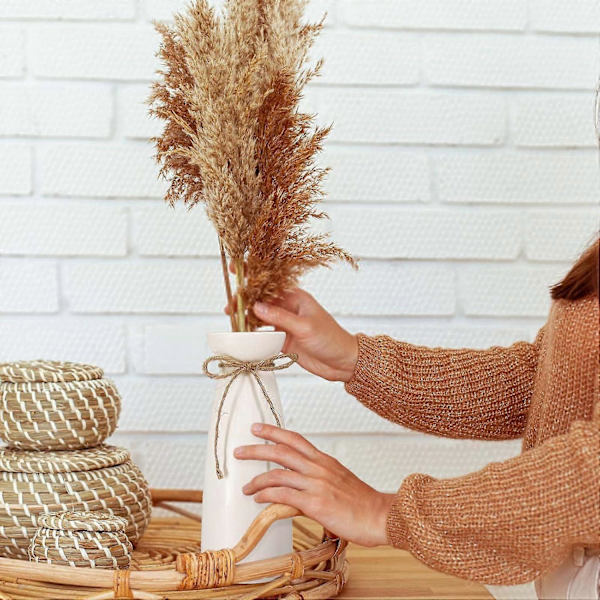 Keramisk vas, bordsvas i modern minimalistisk stil, heminredning för eldstad, sovrum, kök, vardagsrum A