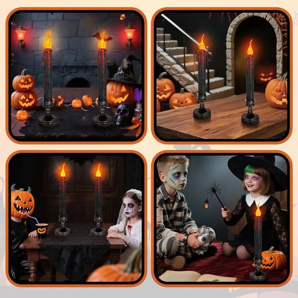 Halloween LED-lys, Blødende Halloween-lys, Velegnet til Halloween-fester, Indendørs dekoration til gyserhuse