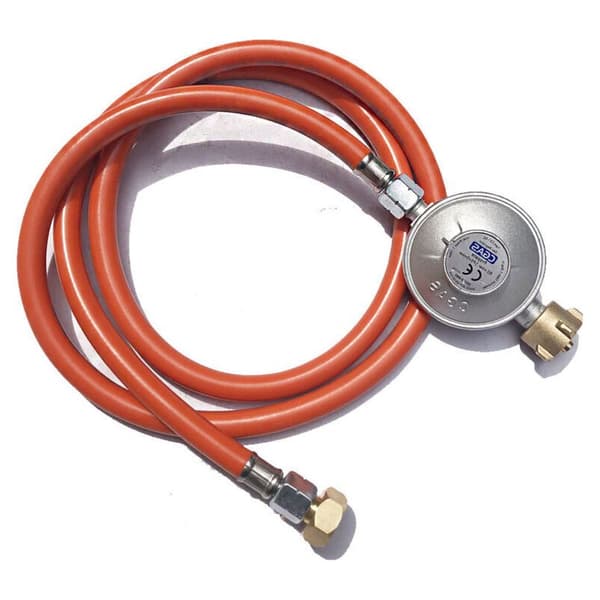 Gassregulator, 1,50 m gasslange, egnet for standard propan/butanflasker