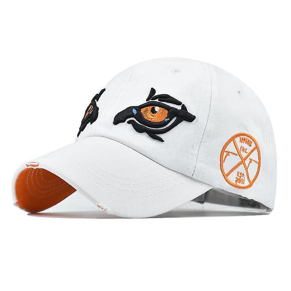 Kirjailtu baseball-lippis White adjustable