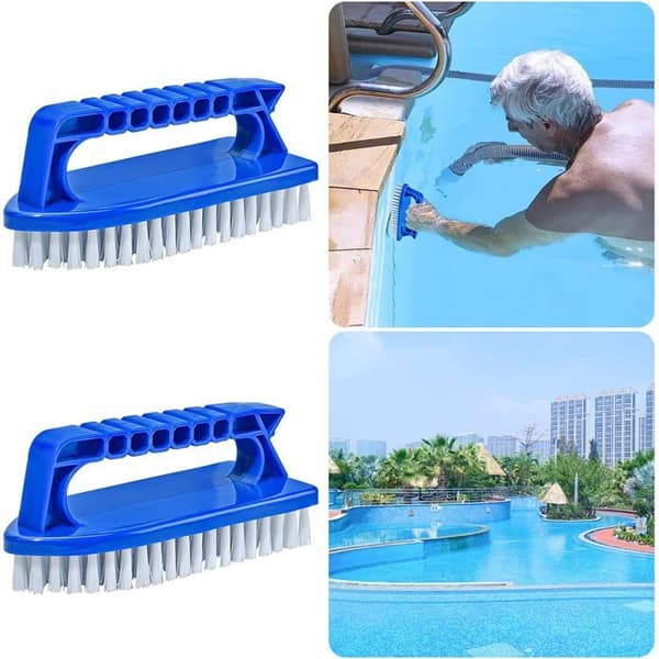 Poolbørste - 4 dele - Plast og nylon - Rengøring af vandlinje - Til spa og badekar - Vægt