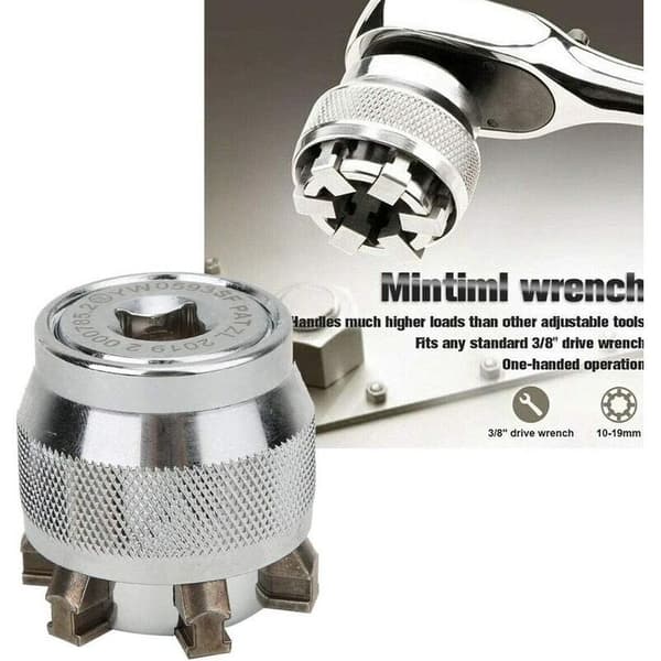 19 mm justerbar magisk universalpipe for muttertrekker, bilvedlikehold 10-19 mm (3/8-3/4 tommer)