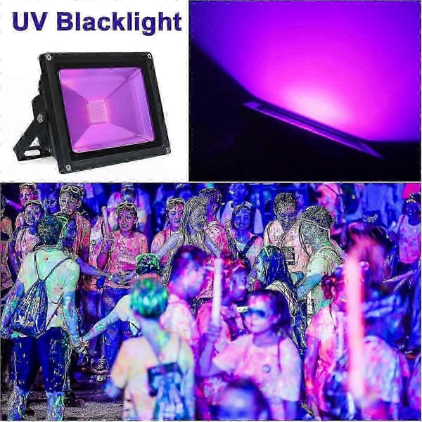 20W UV LED Spotlight til Akvarium, 395-400nm Black Light Effekt, IP66 Vandtæt