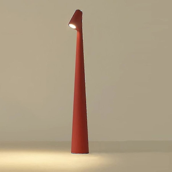Trådløs bordlampe, oppladbar LED-skrivebordslampe for innendørs og utendørs bruk Red 17.7in