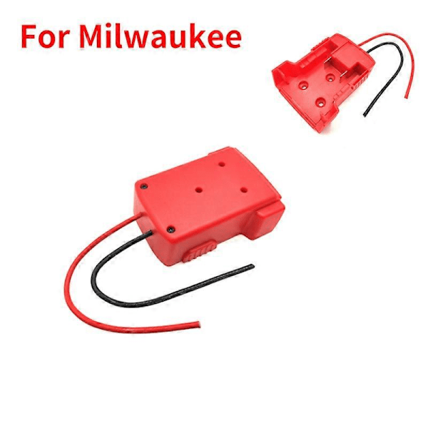 Batteriadapter for Milwaukee 18V M&18 Batteristrømkilde med Dobbel USB-port DC-port 12V/21A LED-lys for Varm Jakke CHINA Adapter