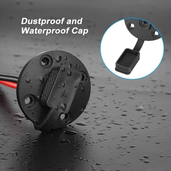 2-pack SAE sidoväggskablar 12 AWG 1,3 FT/40 cm - Väderbeständig SAE snabbkoppling för solpanel med 8 skruvar (SAE-Blanker wire)