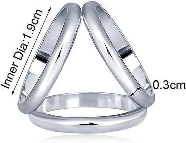 2 ST Guld & Silver Modern Söt 3 Ring Halsduksring Klämmor Sidenhalsduk Trippel Glidande Ring Spänne Klämmor Kläder Omslag
