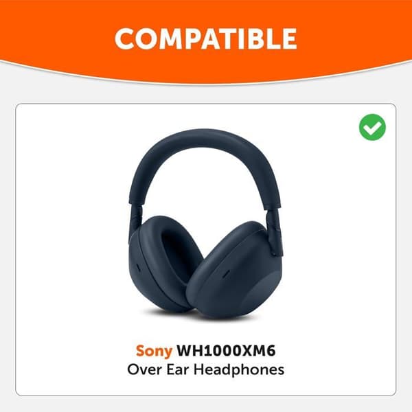 XL Ørepuder - 1 Par - Syntetisk Læder - Komfortabel Erstatning - Til Sony WH-1000X