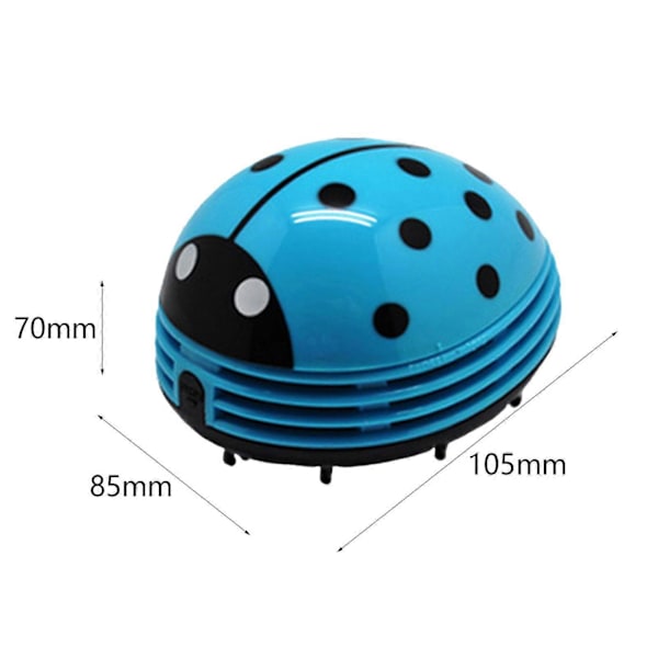 Bordstøvsuger Søt Bordstøvsuger for Datamaskin Husholdningssmuler Gul Blue 10.5cmx8.5cmx7cm