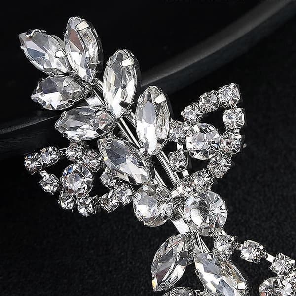 2 st Strass Hårklämmor Glänsande Hårspännen Hårnål Brud Pärla Kristall Strass Hårspänne Brudhåraccessoarer
