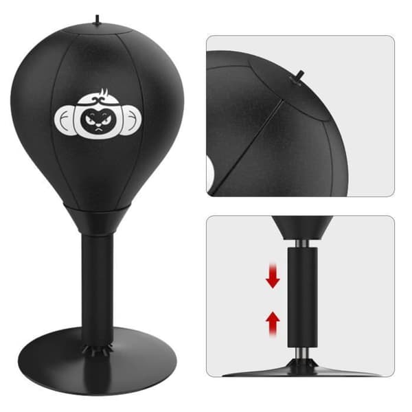 Bordsboxningsboll – Stresslindring, kampsport, snabbhet, reflexträning (med pump)