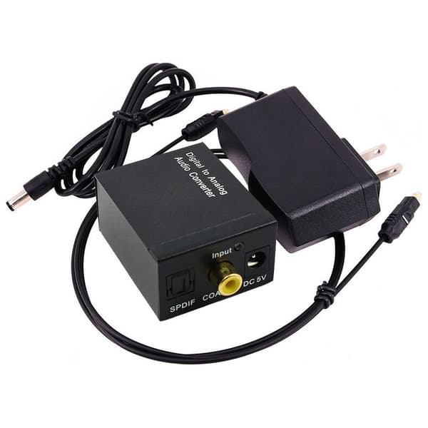 Digital til Analog Lydkonverter, Koaksial Optisk Digital, Koaksial Toslink til Analog RCA L/R Lydkonverter Forsterkeradapter