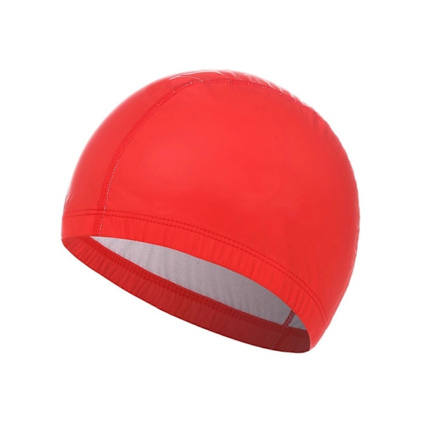 Kaesi Badmössa Anti-deformering Fint Hantverk Konstläder Unisex Hög Elasticitet Badmössa för Dagligt Bruk Red